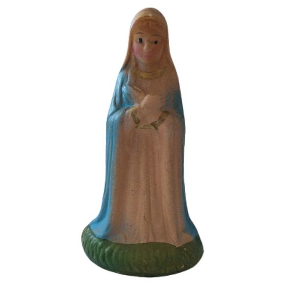 Vintage Ceramic Mary Nativity Replacement Figure Figurine Christmas Pottery - Picture 11 of 16
